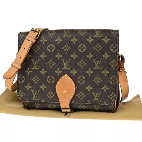 LOUIS VUITTON Cartouchiere GM Shoulder Bag Monogram Leather Brown M51252 78EC998 - Picture 1 of 15
